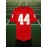 1pc Men'S Red #44 GUMP Embroidered Polyester V-Neck Sports Jersey, Loose Fit, Breathable Knit Fabric, Versatile for Football, Parties, Casual Wear - Four Seasons Top for Teens & Adults