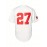 Men'S #27 White Baseball Jersey Stitched Polyester Men'S Retro Baseball Shirt Button Short Sleeved Baseball Top S-3XL Hip Hop Clothess