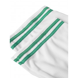 Men's Green Embroidered Polyester Baseball Shirt #55, V-Neck, Button Closure - Ideal for Spring, Summer, and Autumn Sports, Casual Wear Sizes S-XXXL