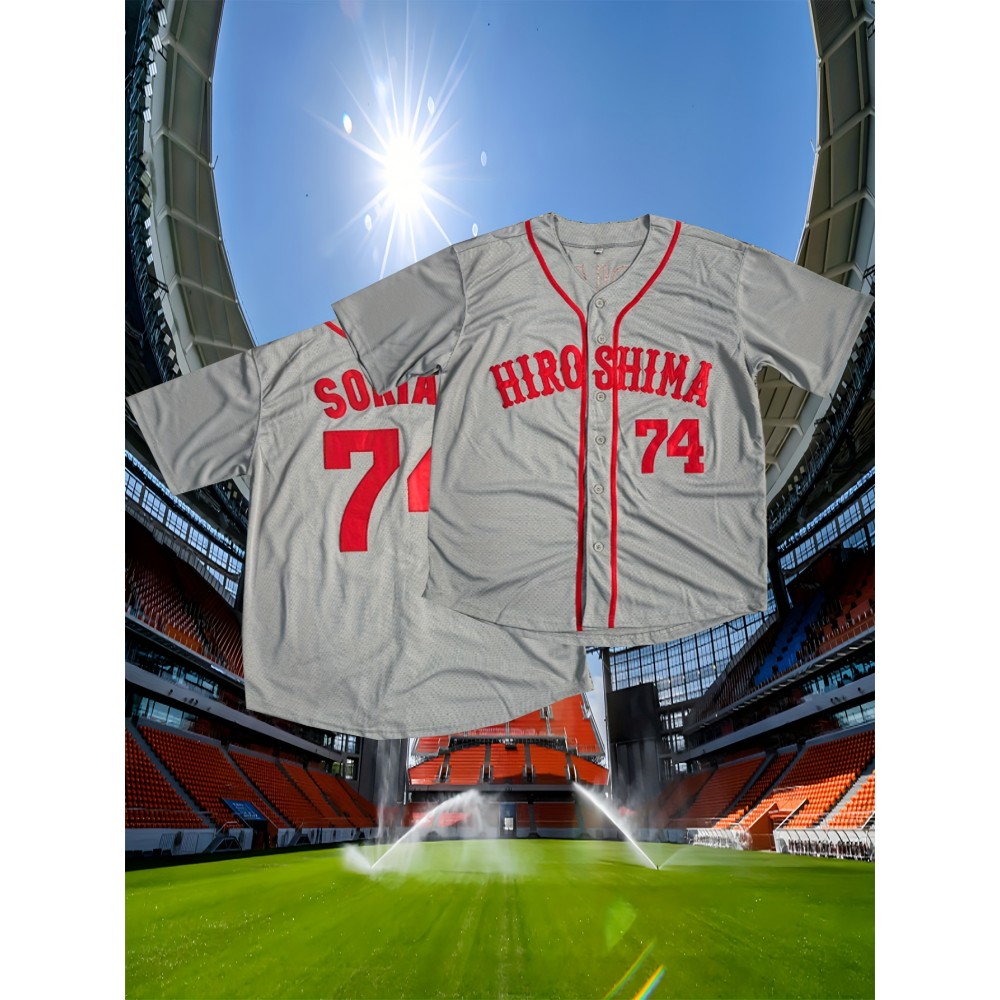 Men'S American Baseball Jersey Classic # 74 Embroidered Design Short Sleeved Breathable Shirt Suitable For Training And Games