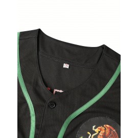 Stitched Baseball Jersey Polyester Men'S Retro Baseball Shirt Button Short Sleeved Baseball Top S-3XL Hip Hop Clothess