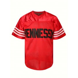 95 size rugby shirt sportswear baseball shirt men's jersey V-neck short sleeved uniform American football shirt, suitable for party training and matches