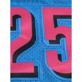 Men's #25 Classic Retro Embroidered Basketball Jersey - Breathable Sleeveless Vest for Training & Competitions, Polyester, Machine Washable