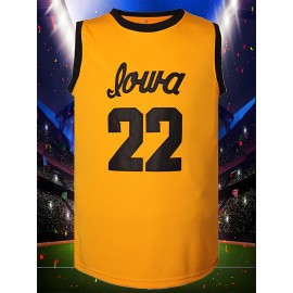 Men'S American Basketball Sweatshirt # 22 Yellow Sweatshirt Suitable For Training And Competition S-XXXL