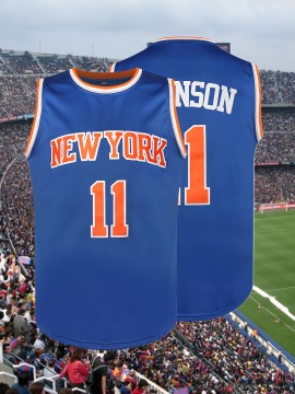 1pc Men'S #11 New York Basketball Jersey - Polyester Knit, Slight Stretch, Crew Neck, Sleeveless Sports Top for Training, Party, Casual Wear - Letter & Number Pattern, Loose Fit, for Adults - Sizes S-XL