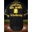 Men's #3 Black & Yellow Embroidered Baseball Jersey - V-Neck, Short Sleeve, Button-Up, Lightweight Polyester, Comfortable Fit for Training & Games