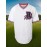 Men's #37 Retro White Baseball Jersey with Blue & Red Stripes - Embroidered, V-Neck, Short Sleeve, Loose Button-Up Shirt for Training & Games - Lightweight Polyester, Machine Washable