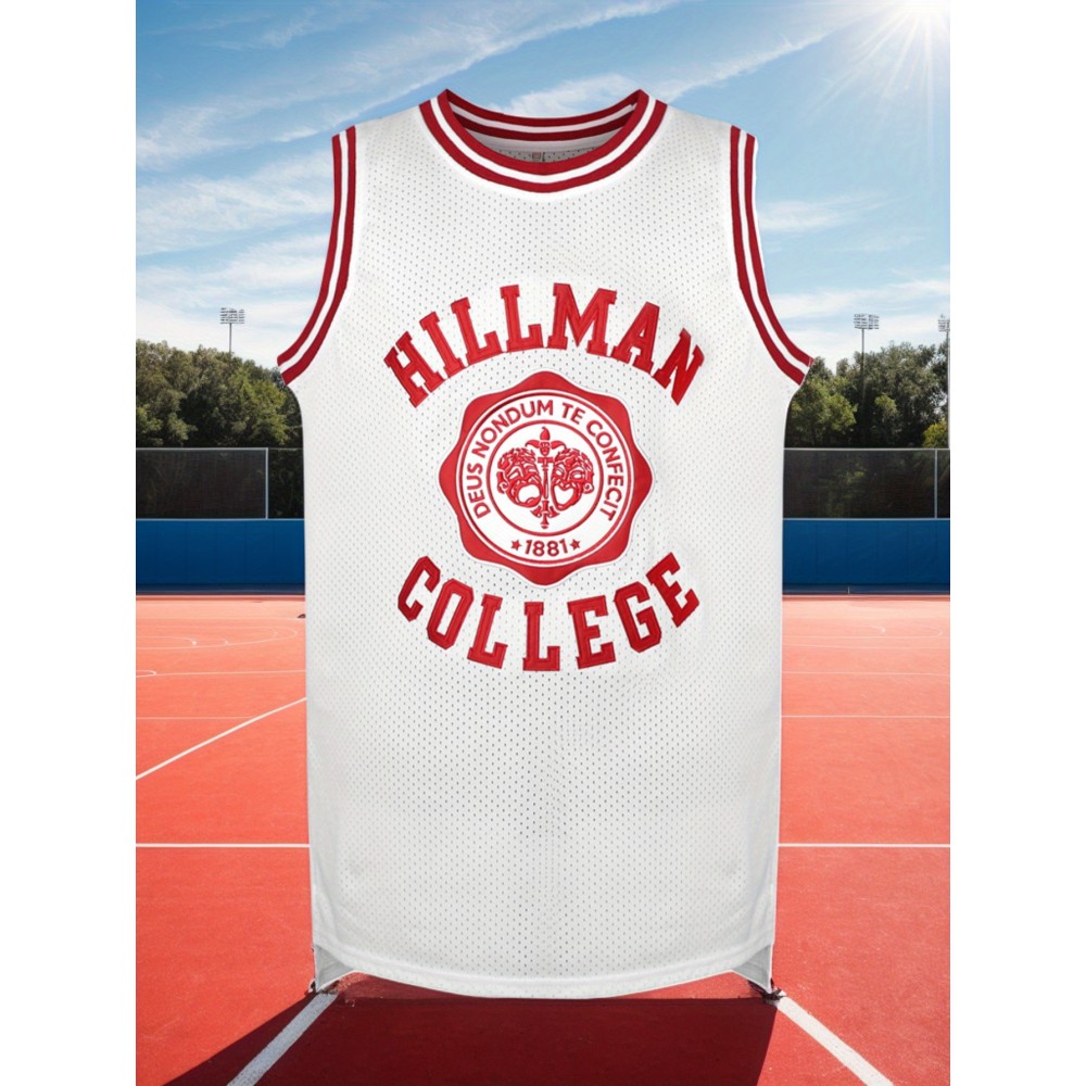 [Sporty Look] Men's #9 Embroidered Basketball Jersey, Polyester 100%, Crew Neck, Loose Fit, Breathable & Sweat-Absorbing, for Sports & Casual Wear, Four Seasons Knit Fabric Vest, Athletic Vest|Crew Neck Jersey|Polyester Fabric