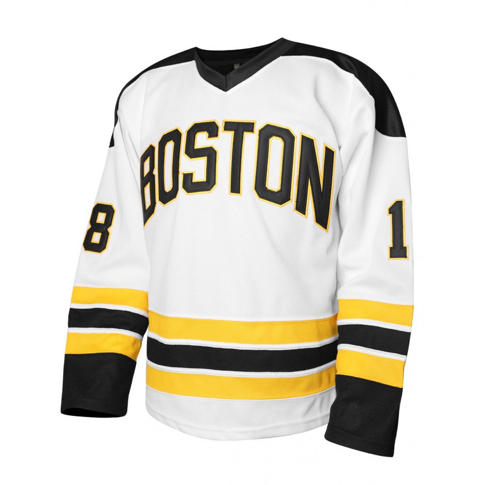 Men's #18 Ice Hockey Jersey, Embroidered Letters and Numbers Sports Top, V-Neck, Loose Fit - Ideal for Training, Outdoor Activities, Casual Wear
