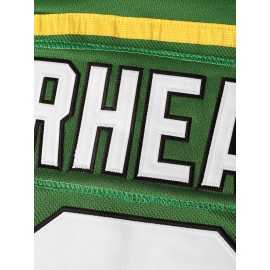 Men'S Shamrocks #3 Ice Hockey Jersey, Retro Block Color, Long Sleeve, Crew Neck, Loose Fit, Breathable Polyester, Sports & Casual Wear, Embroidered Lettering, V-Neck, Stretch Fabric, Team Sports Apparel